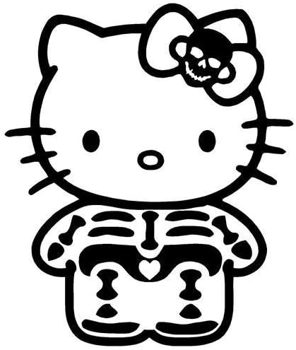 X-ray Skelton Hello Kitty Car Window Wall Macbook Notebook Laptop Sticker Decal