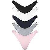 Victoria's Secret PINK Women's Cotton Logo Thong Underwear, Panties for Women (XS-XL)