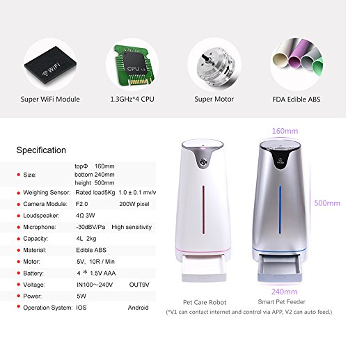 Phone App Remote Control Pet Care Robot Automatic Pet Dog Cat