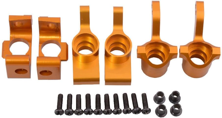 RC Yellow Alum Steering F/R Hub Carrier (L/R) for WR8 Flux HPI Bullet 3.0 ST/MT