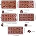 5 Pcs Christmas Chocolate Molds, FineGood Christmas Candy Molds Baking Trays for Holiday Party Cake Decoration Ice Cube Making