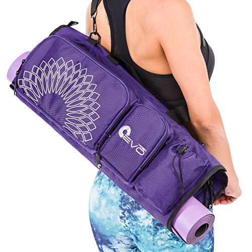 Yoga EVO Yoga Bag for Women - Large Yoga Duffle Bag for Mat and Towel with Adjustable Strap