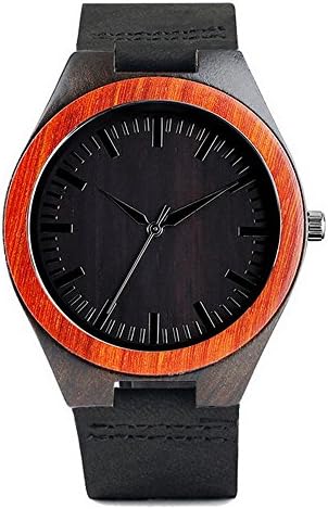 All Bamboo Watch Men Full Wood Wristwatch Bamboo Bracelet Leather Band Wooden Wrist Watch