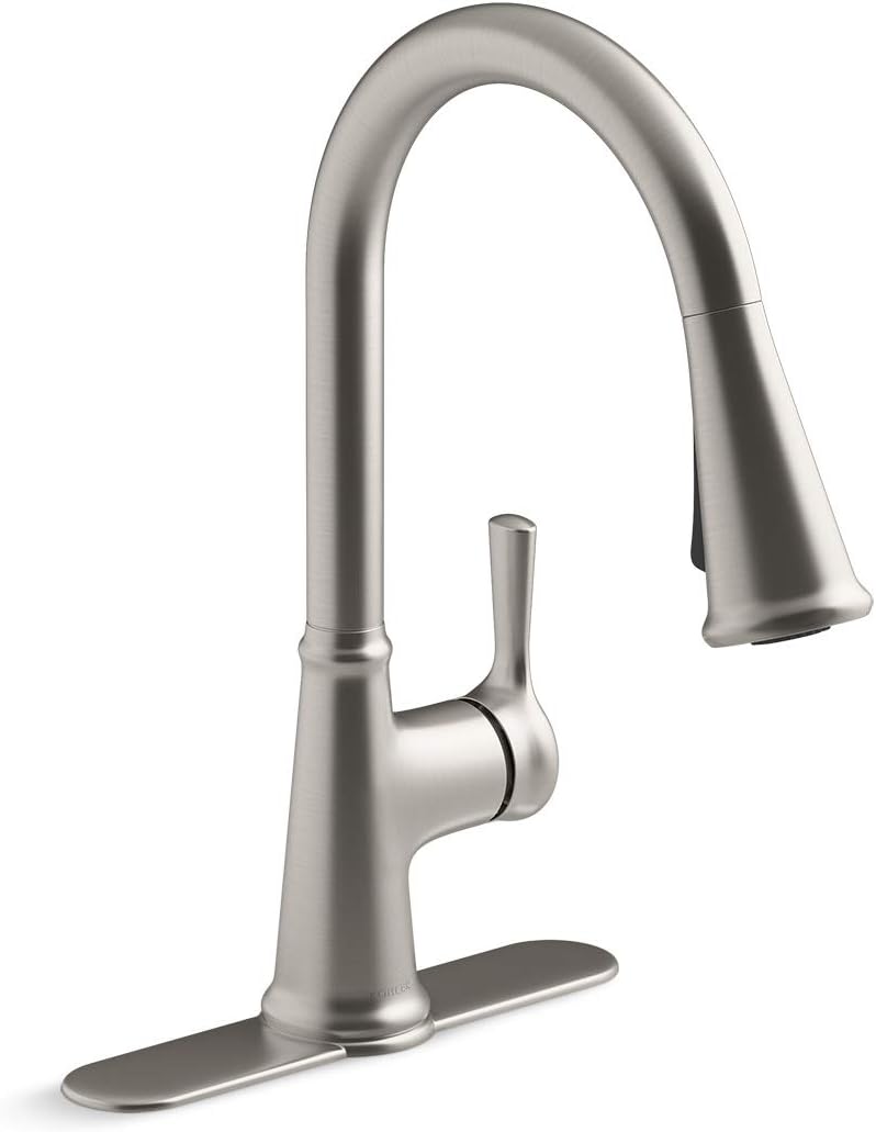 Kohler Tyne Single Handle Pull Down Sprayer Kitchen Faucet In