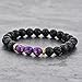 Mystiqs Lava Rock & Purple Jasper Beaded Bracelet Essential Oil Diffuser for Men,Women + FREE Aromatherapy E-book Ideal for Anti-Stress or Anti-Anxiety