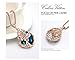 Calors Vitton Rose Gold Plated Flower Water Drop Crystal Long Sweater Chain Pendant Necklace green 8