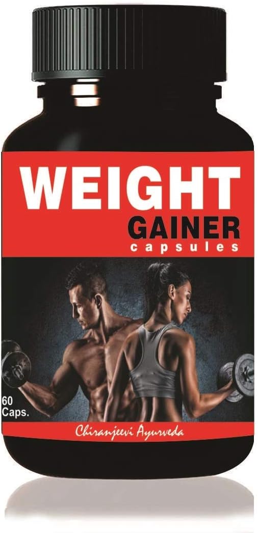 Chiranjeevi Ayurveda Weight Gainer Supplement Capsule for Men and Women, 60 caps - 500 mg