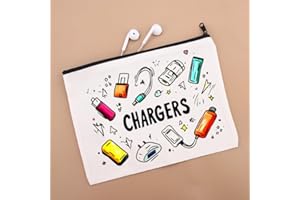 Charger Organizer Bag Electronics Cable Pouch Waterproof Travel Case for Cords Adapters Portable Tech Storage Gift for Men Wo