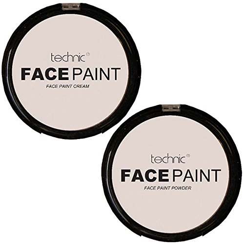 Technic White Foundation Cream Face Paint or Powder Halloween Goth MakeUP