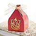 Kate Aspen Indian Jewel Ganesh Favor Box (Set of 12) Gift Set, One Size, Red, Gold