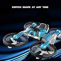 Ranoff Helicopter Unique 2-in-1 Folding WiFi FPV Drone and Motorcycle Vehicle Multi-Function (Blue)