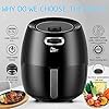Uten-65L-Air-Fryer-1800W-with-Rapid-Air-Technology-for-Healthy-Oil-Free-Low-Fat-Cooking-Baking-and-Grilling-PlasticBlack Air Fryer Oven, Air Fryers 6.5L Uten Oil Free Fryer with Temperature Control and Timer, with Partition and Bracket…