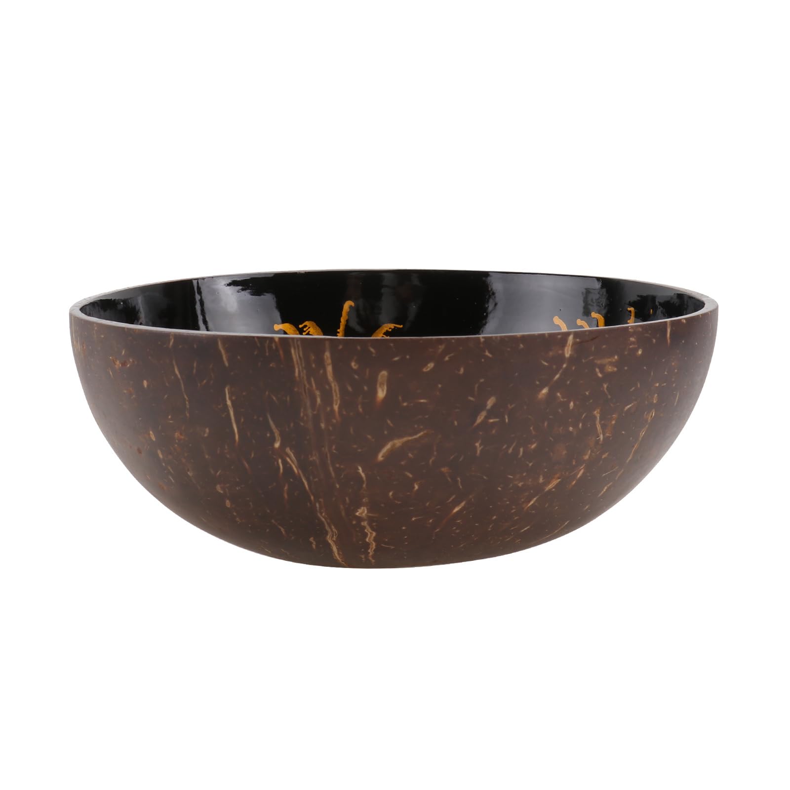 HEMOTON Natural Coconut Shell Bowl 5.51 Inch Eco-Friendly Storage Tray Candy Container Nuts Holder Decorative Organizer for Home Office Desktop