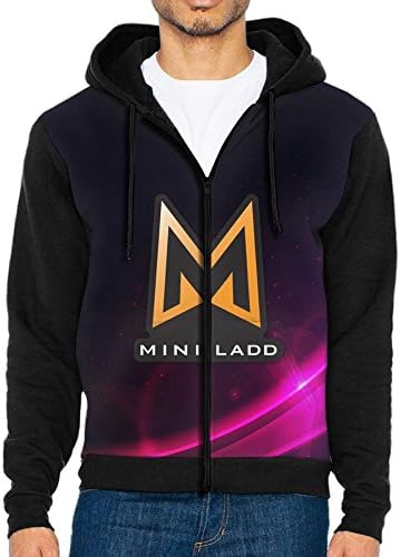 XingYeZhenZhi Men's Mini Ladd Long Sleeve Full Zip Up Hoodie Sweatshirt Casual Active Hooded Jackets
