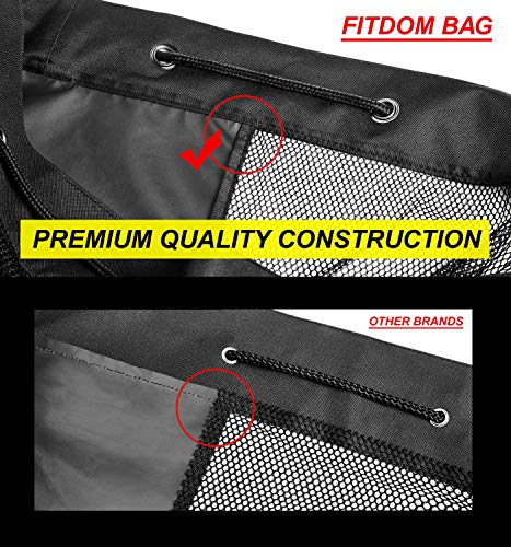 image for Fitdom Heavy Duty XL Soccer Mesh Equipment Ball Bag w/Adjustable Shoul
