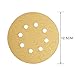AUSTOR 50 Pcs Gold Sanding Discs 5 Inch 8 Holes Dustless Hook and Loop 60/80/ 100/120/150/180/240/320/400/800 Grit Assortment for Random Orbital Sander