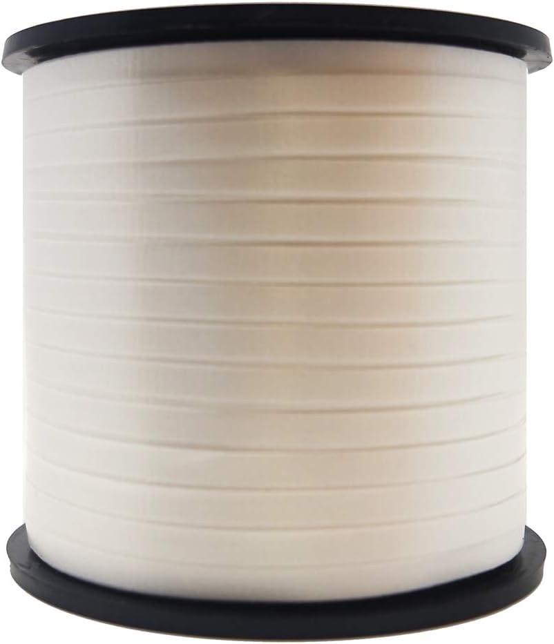 White Curling Ribbon (91 Meters) 1 Count - Vibrant & High-Quality Ribbon, Ideal for Gift Wrapping Decor & Crafting