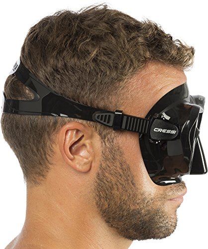 CRESSI F1 Frameless Mask F1 or Combo Set Frameless Mask + Snorkel Dry for Diving and Snorkelling, One Size, Unisex