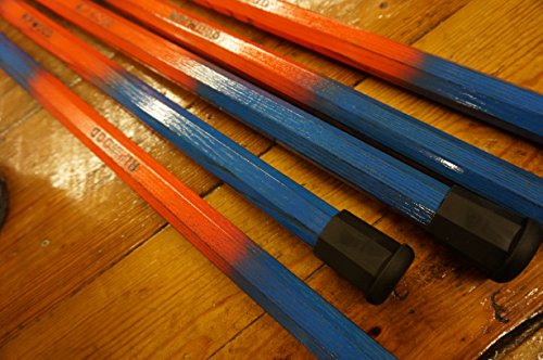 image for RipWood Royal Blue-Orange-Royal Blue Wood Attack Lacrosse Shaft / Stic