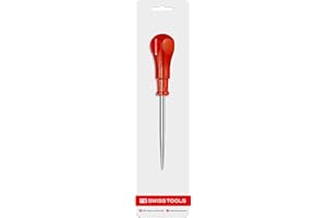 PB Swiss Tools Scratch Awl PB 640.80 | 100% Swiss Made | Awl Tool 80 mm Blade Length for Piercing Holes in Sheet Metal, Wood, Plastic, Leather