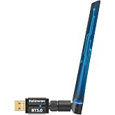 Hakimonoe Long Range Bluetooth 5.4 Adapter for PC, Wireless USB Receiver | External Antenna Dongle Windows 11 10 Linux Laptop Desktop Computer, Pair with Bluetooth Headset Speaker Mice Keyboard etc