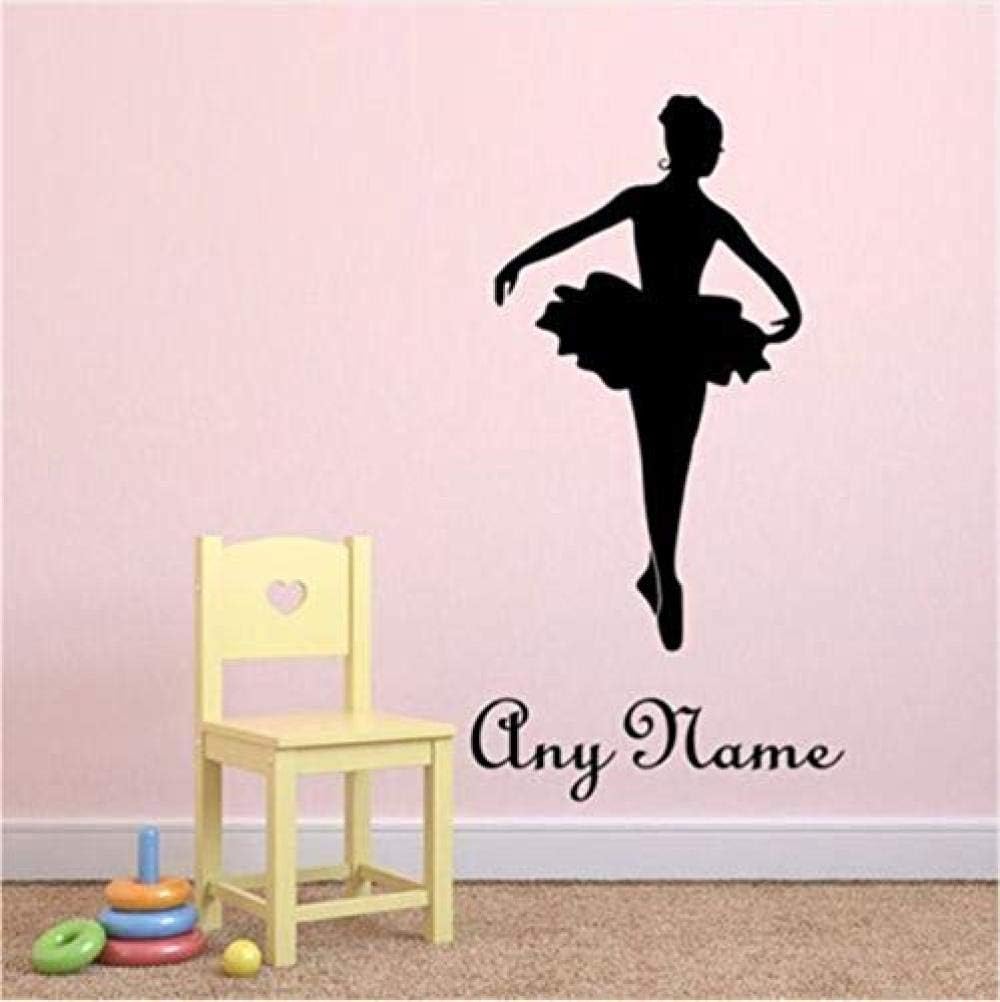 Pegatina Nombre personalizado - Calcomanía de pared de bailarina de