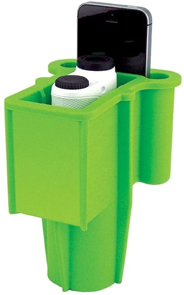 The Range Gripper for Golfers - An All-In-One Rangefinder/Smartphone Holder- Fits Any Golf Cart Cupholder, Secures & Protects Your Range Finder & Cell Phone - Never Lose Valuables Again, Light Green