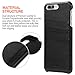iPhone 7 Plus Case, Benuo [Card Slot Vintage Series] [Genuine Leather] Soft Leather Case [3 Card Slots], Ultra Slim, Leather Case Back Cover for Large Apple iPhone 7 5.5 inch / Special Edition (Black)