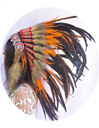 The Sounding Iron Feather Headdress | Native American Indian Style | Many Colors