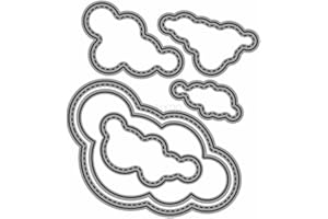 LZJSYKDQ Clouds Die Cuts for Card Making, White Clouds Metal Cutting Dies for Paper Scrapbooking, DIY Stencils for Album Party Wedding Festivals Decoration, KDQ1607