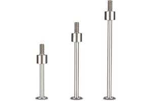 KBAOELE Flat Contact Points Set for Dial Indicator Depth Gauge M2.5 Thread 0.4mm Thickness 5mm Diameter (L20/L30/L40mm)