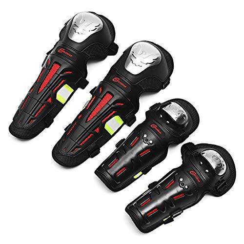 SENREAL 4Pcs Knee Pads Elbow Protector Guard Wrist Kneecap Knee Shin Brace For Motorcycle