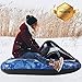 Wleopard Snow Sled Tube Air Tube 32 X 45 inches Winter Inflatable Round with Big Grab Handles- Heavy Duty with Rapid Valves (Motorbike - Snow sled)