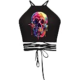 Sister Amy® Women's Halter Cross Back Boho Bandage Tank Camis Crop Top Vest