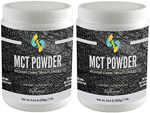 Sharrets Coconut MCT Oil Powder 80, 2 x 200g - Zero Carbs, MCT Oil for Weight Loss Bulletproof Coffee C8 C10, Halal Certified - Non GMO Gluten Free, Unflavored, No Palm No Maltodextrin