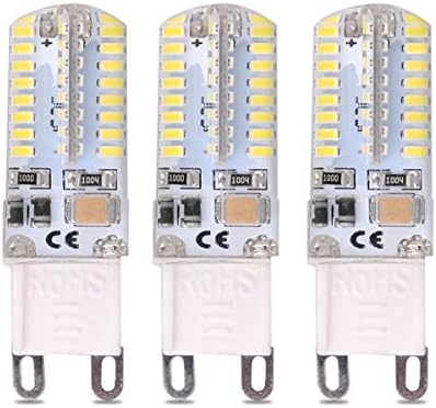 Silicone Corn Light Bulb 3pcs Pack AC 110V 3W Silicon Coated G9 Led Bulb Light Cool White Energy Saving Light Bulb