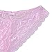 YiZYiF Men's Lace Briefs Underwear Gay Fetish Crossdress Panties with Sissy Pouch Pink,X-Large(Waistline 29.0-46.0