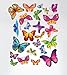 Easy Peel and Stick Instant Home Decor Wall Sticker - Colorful Butterflies Nursery Decals #3005