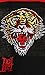 Ed Hardy Tiger Rectangle Knit Scarf - Black