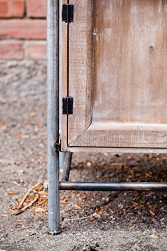 Parisloft Rustic Distressed Wood/Metal Farmhouse Industrial Fully Assembled Storage Cabinet Shabby Chic Console (19.7" L)