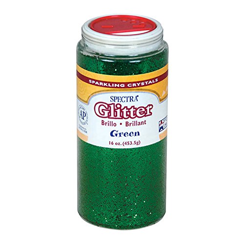 Pacon spectra glitter sparkling crystals, green, 16-ounce jar (91…