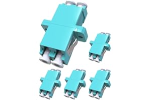 VANDESAIL Fiber Optic Coupler, LC Duplex Multimode Fiber Optic Cable Adapter, OM1/OM2/OM3/OM4
