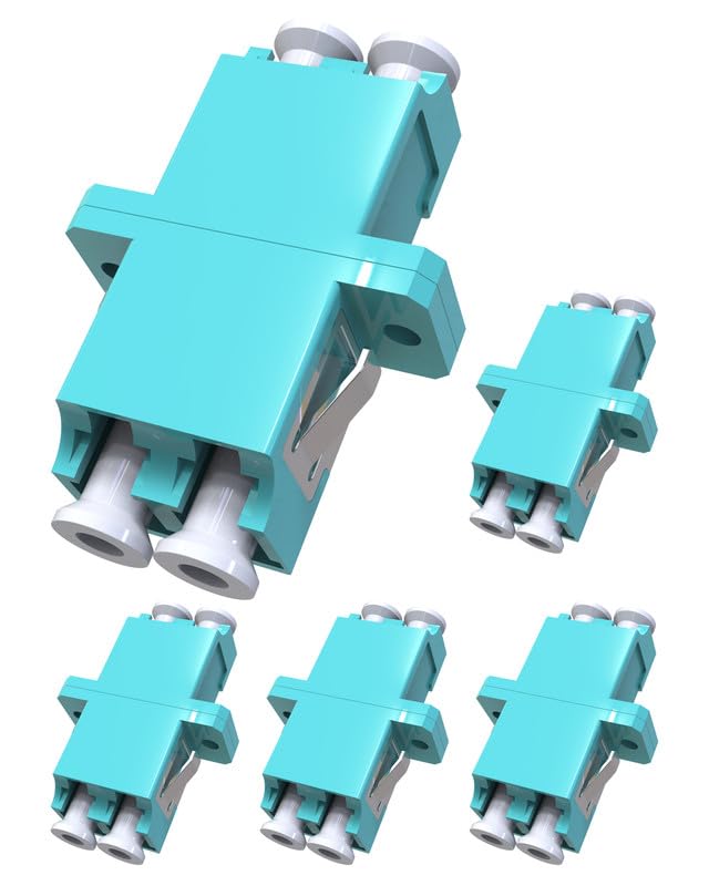 Photo 1 of VANDESAIL Fiber Optic Coupler, LC Duplex Multimode Fiber Optic Cable Adapter, OM1/OM2/OM3/OM4