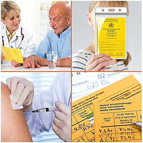 Impfpass Hülle, 93 * 130mm impfpass erwachsene -Transparent und Hartplastik,Wasserdichte,Reißfeste Impfpasshülle