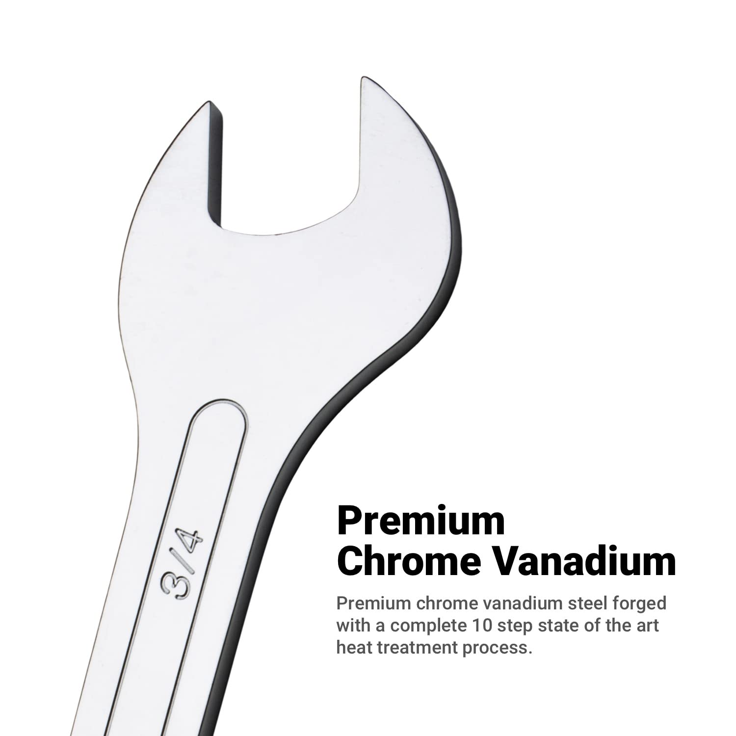 Capri Tools SuperThin Open End Wrench Set, Metric, 6 to 19 mm, 7Piece