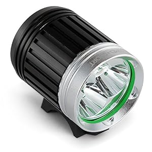 Image of KMD SPORT Super Sale 3600 Lumens Bike LED Headlight 5200mAh Battery & Free Headband | Waterproof Cycling Lights | 4 Lighting Modes | Headlamp Set for Mountain, Road & Touring Bikes (Black &amp