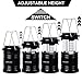 APOLLED Camping Lantern, 30-LED Collapsible Lantern with 6 AA Batteries, Survival Kit for Outdoor Camping, Emergency, Hurricane, Power Outage (Black, 2 Pack)