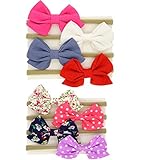 Defitck Baby Headbands Girl Newest Turbans Head Wrap Knotted Hair Band 8PCS