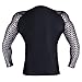 Hawk MMA & NJJ Rash Guard Crossfit Compression Base Layer Shirt Jiu Jitsu Top Men Steel Arms look (Large)