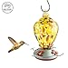 Best Home Products Hummingbird Feeder with Perch - Hand-Blown Glass Feeders | Autumn Impressions (Orange Yellow)
